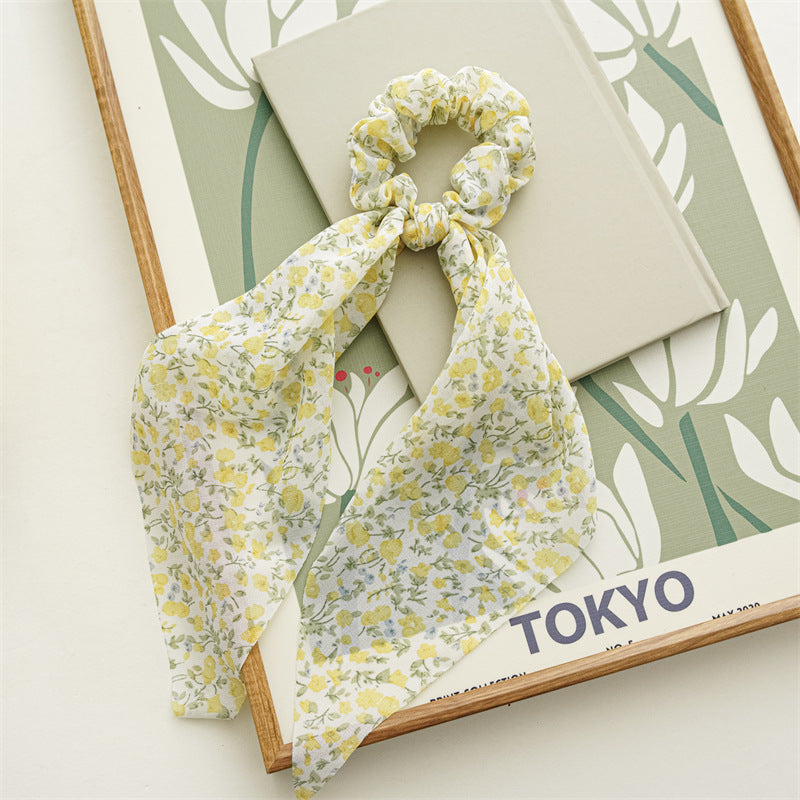 Sheer chiffon scrunchies with scarf