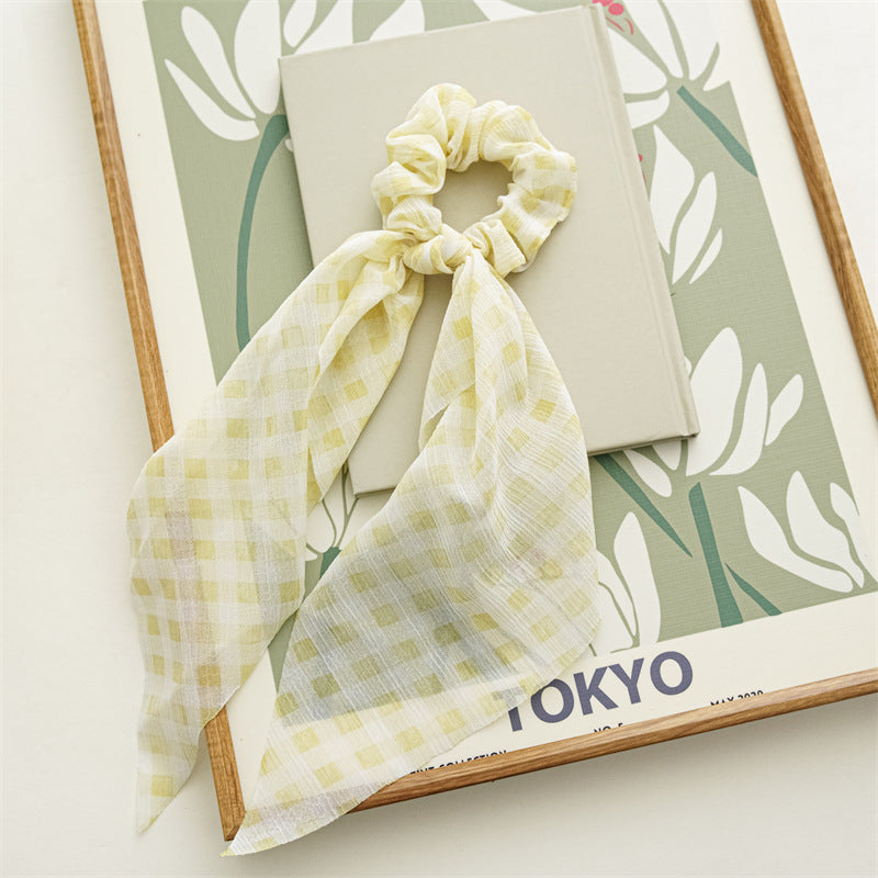 Sheer chiffon scrunchies with scarf