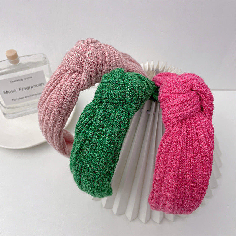 Knitted fabric knotted headband