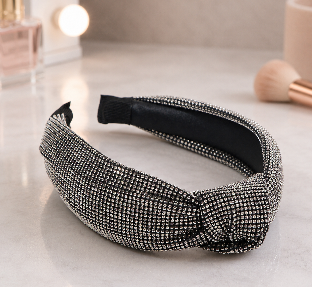 Rhinestone knotted headband