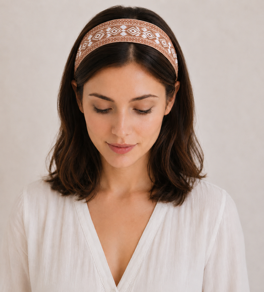 Embroidered headband