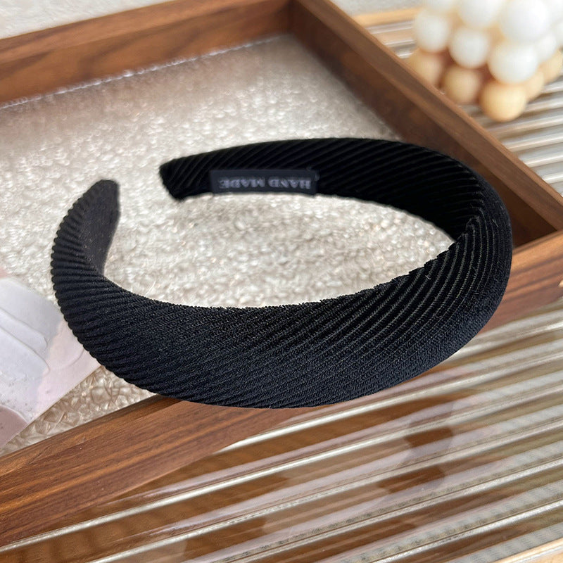 Corrugated velvet thinly padded velvet headband
