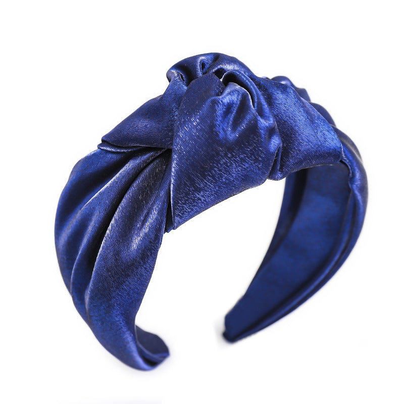 Glossy large knotted headband