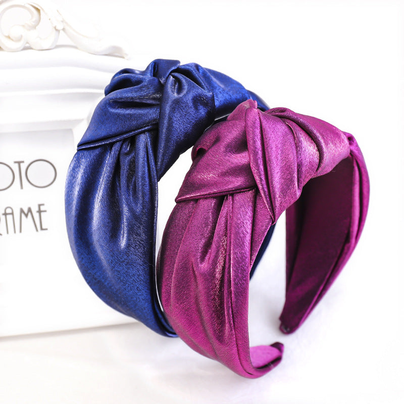 Glossy large knotted headband