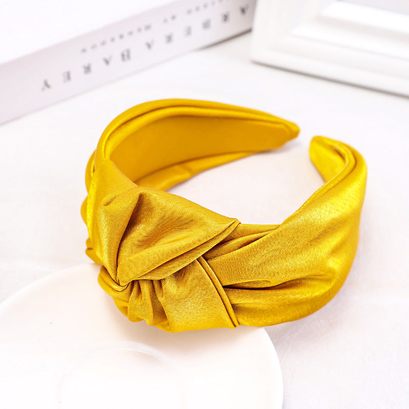 Glossy large knotted headband