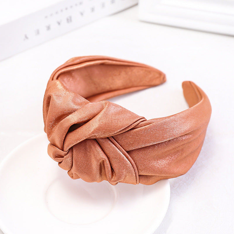 Glossy large knotted headband