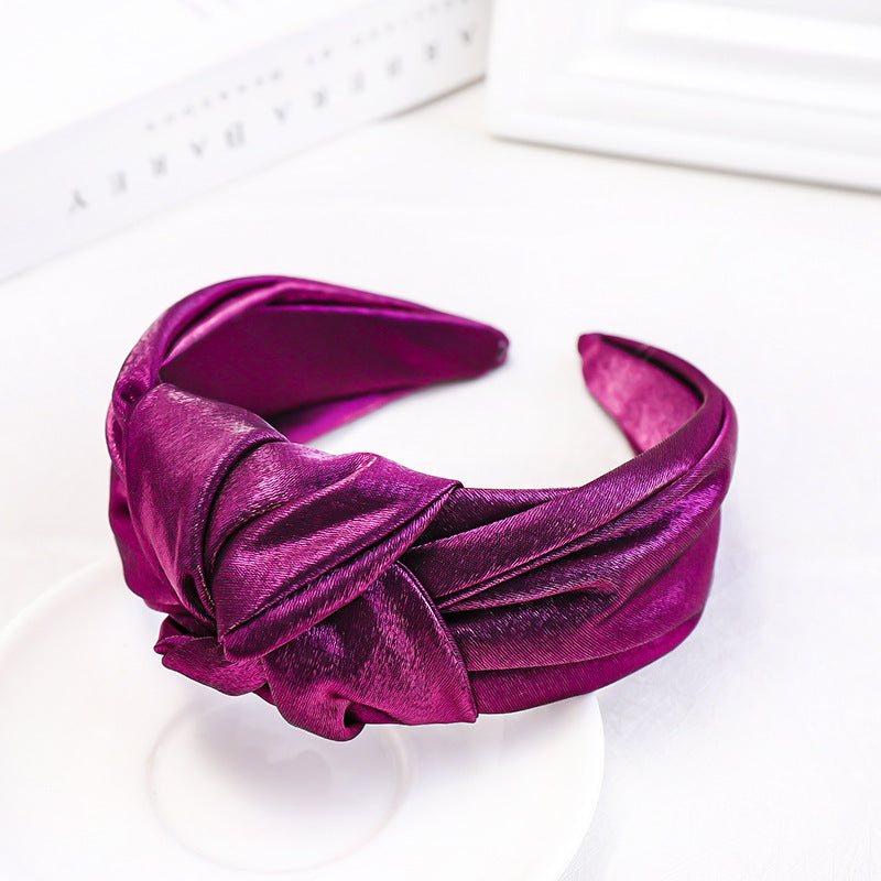 Glossy large knotted headband