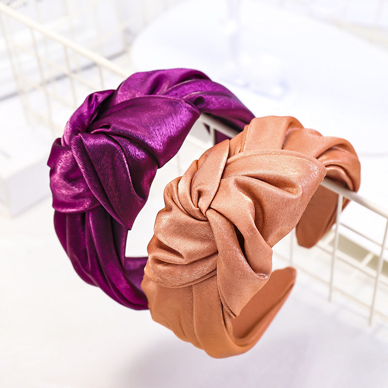 Glossy large knotted headband