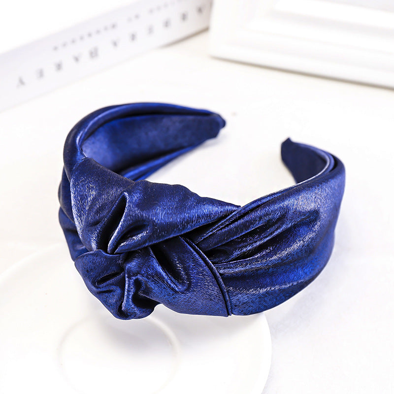 Glossy large knotted headband
