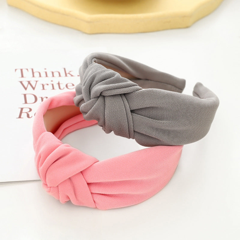 Plain glossy knotted headband