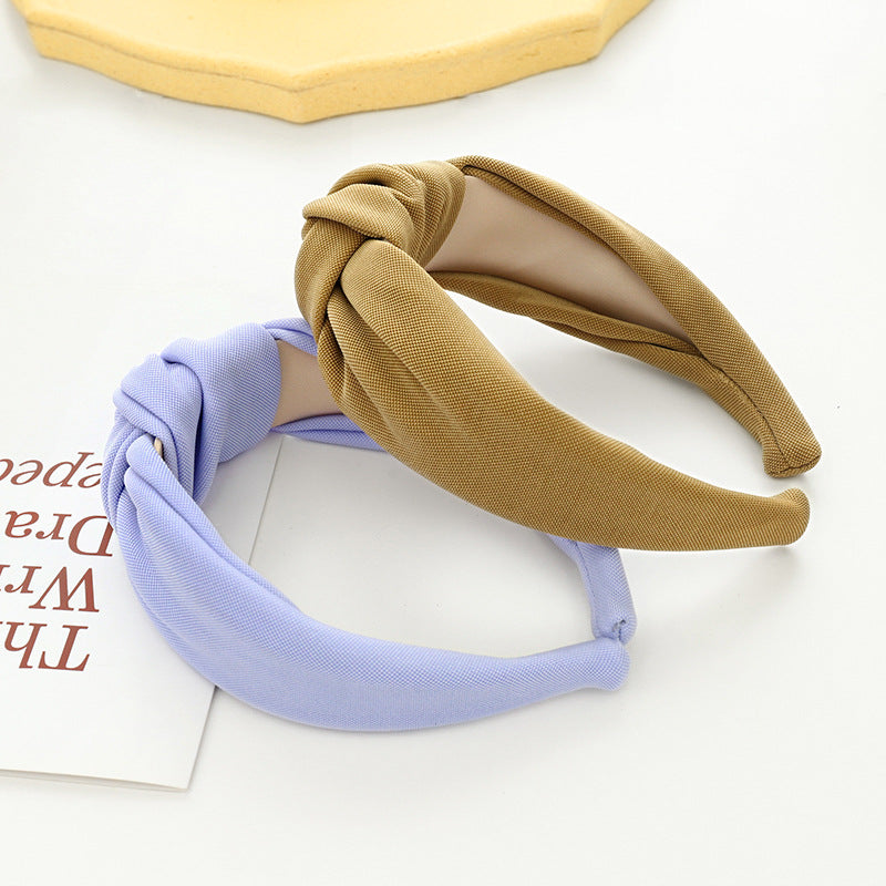 Plain glossy knotted headband