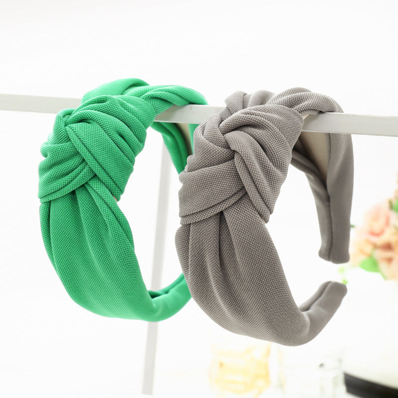 Plain glossy knotted headband