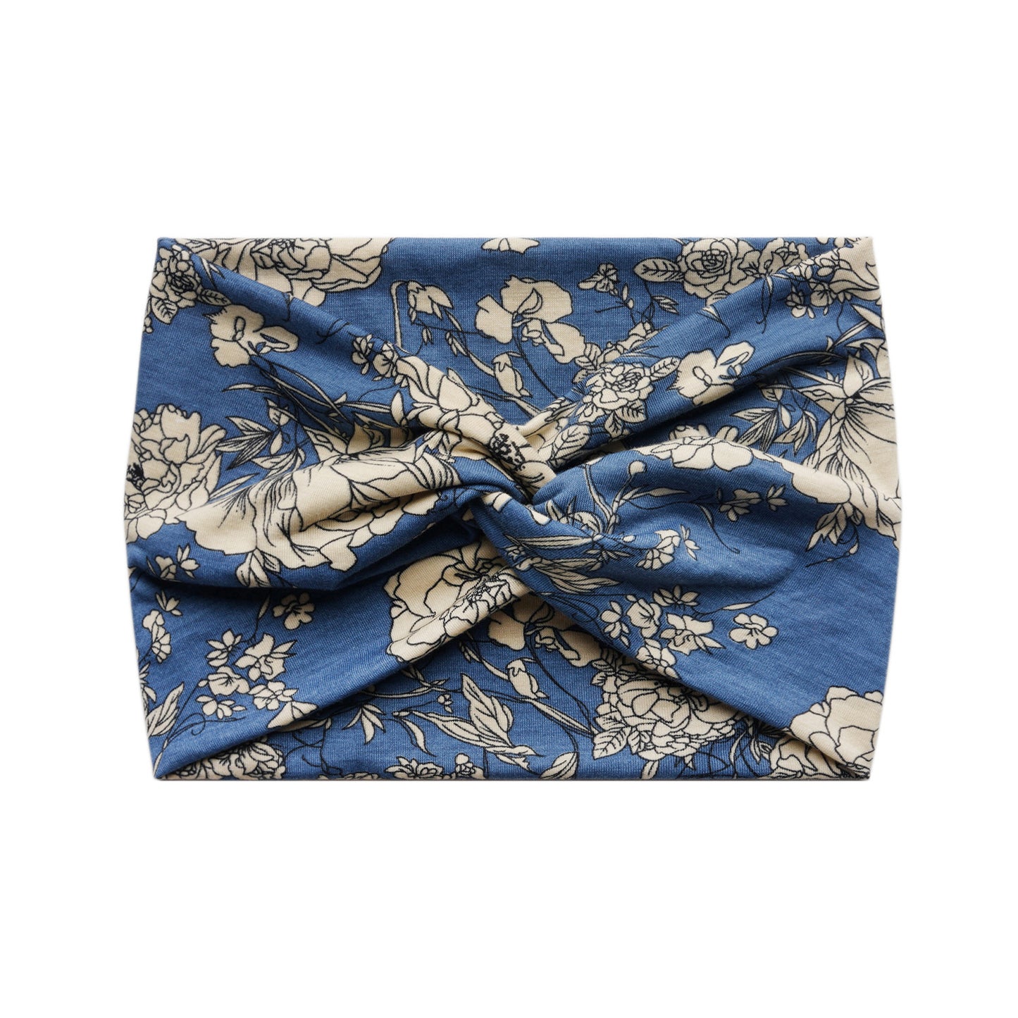 Floral print super wide twist front stretchy headband