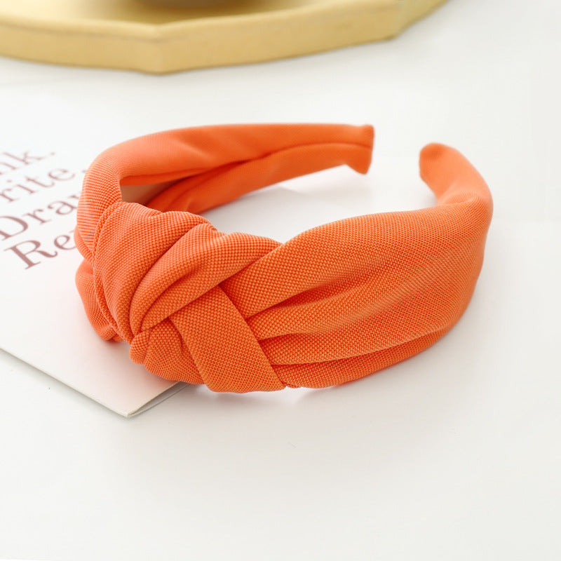 Plain glossy knotted headband