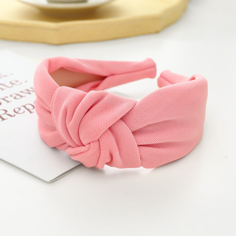 Plain glossy knotted headband