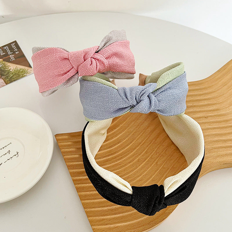 Mixed colour knotted headband