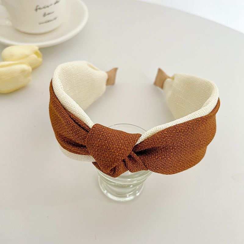 Mixed colour knotted headband