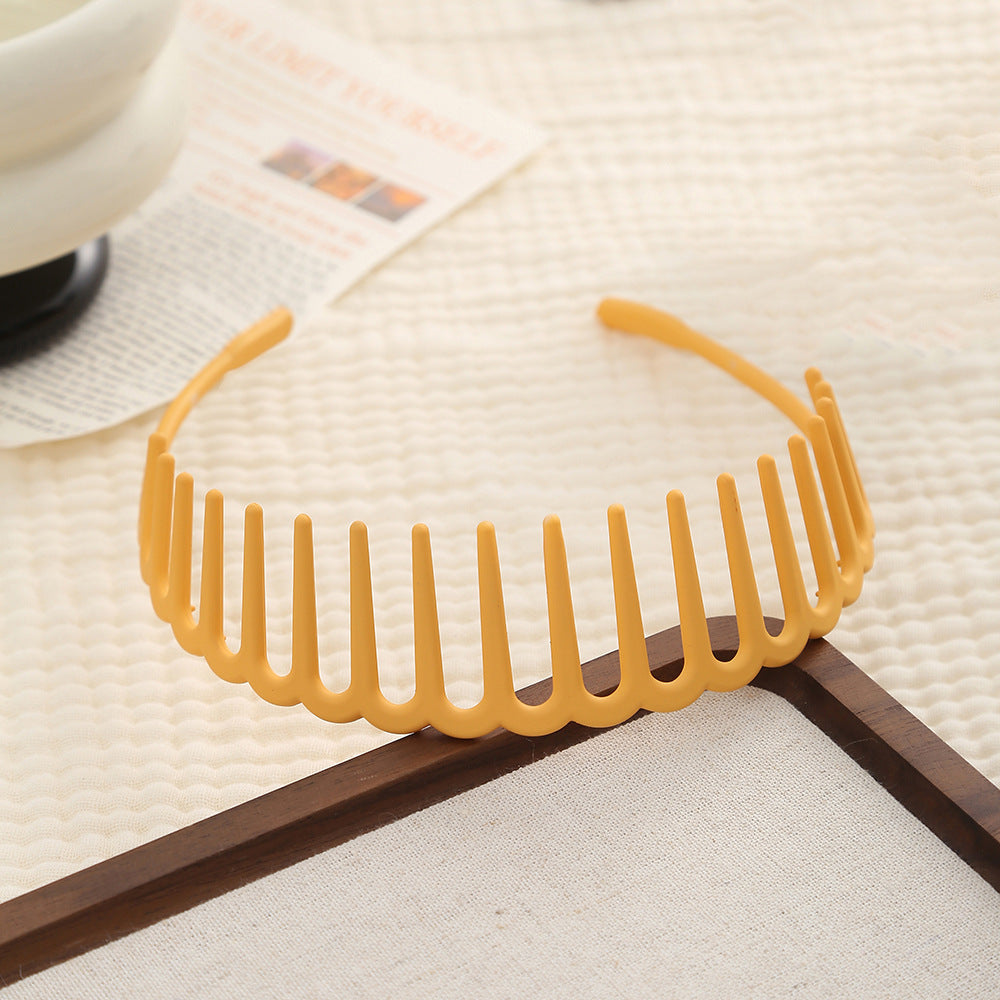 Acrylic headband with long teeth