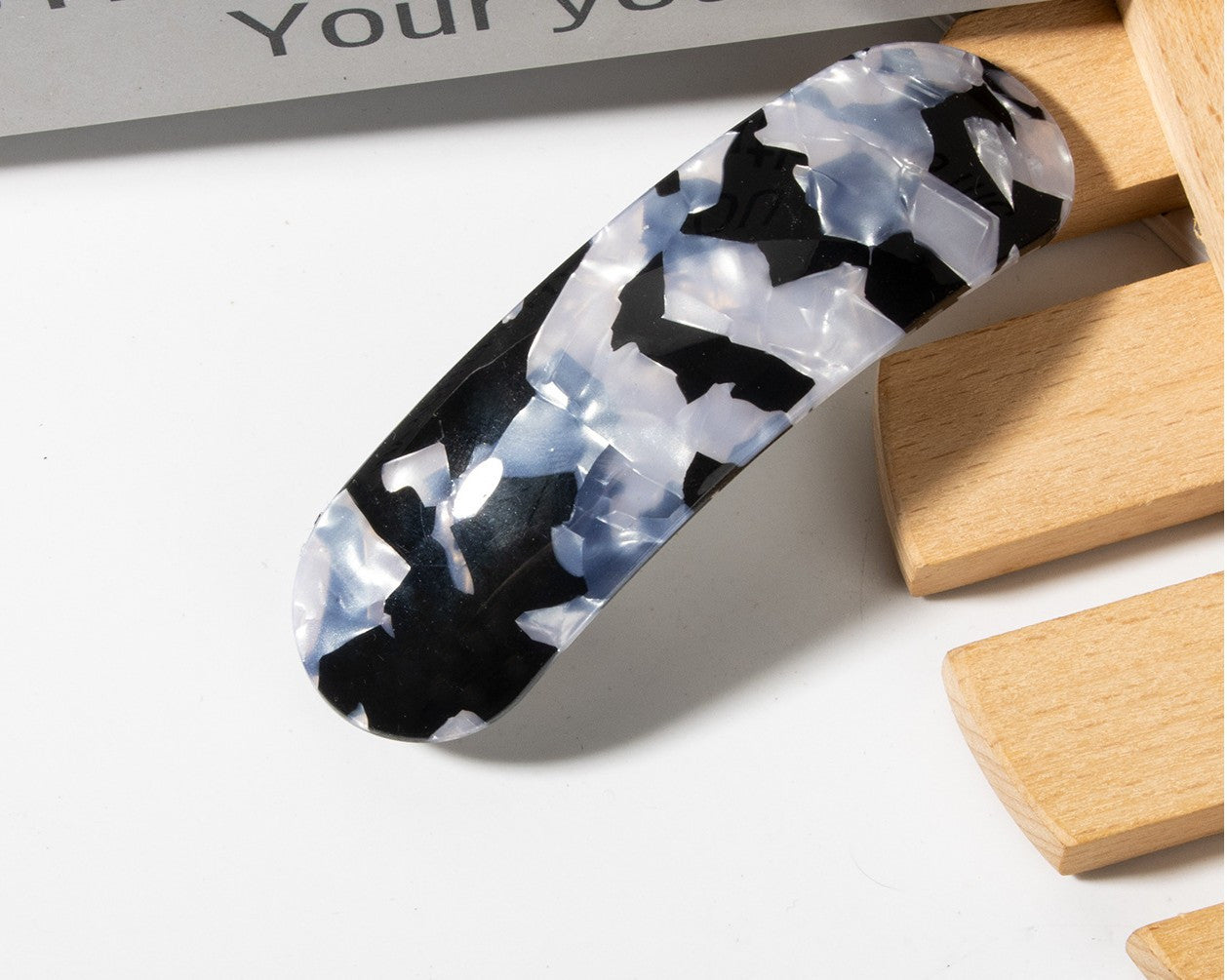Acrylic arch hair barrette