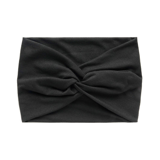 Super wide twist front stretchy headband