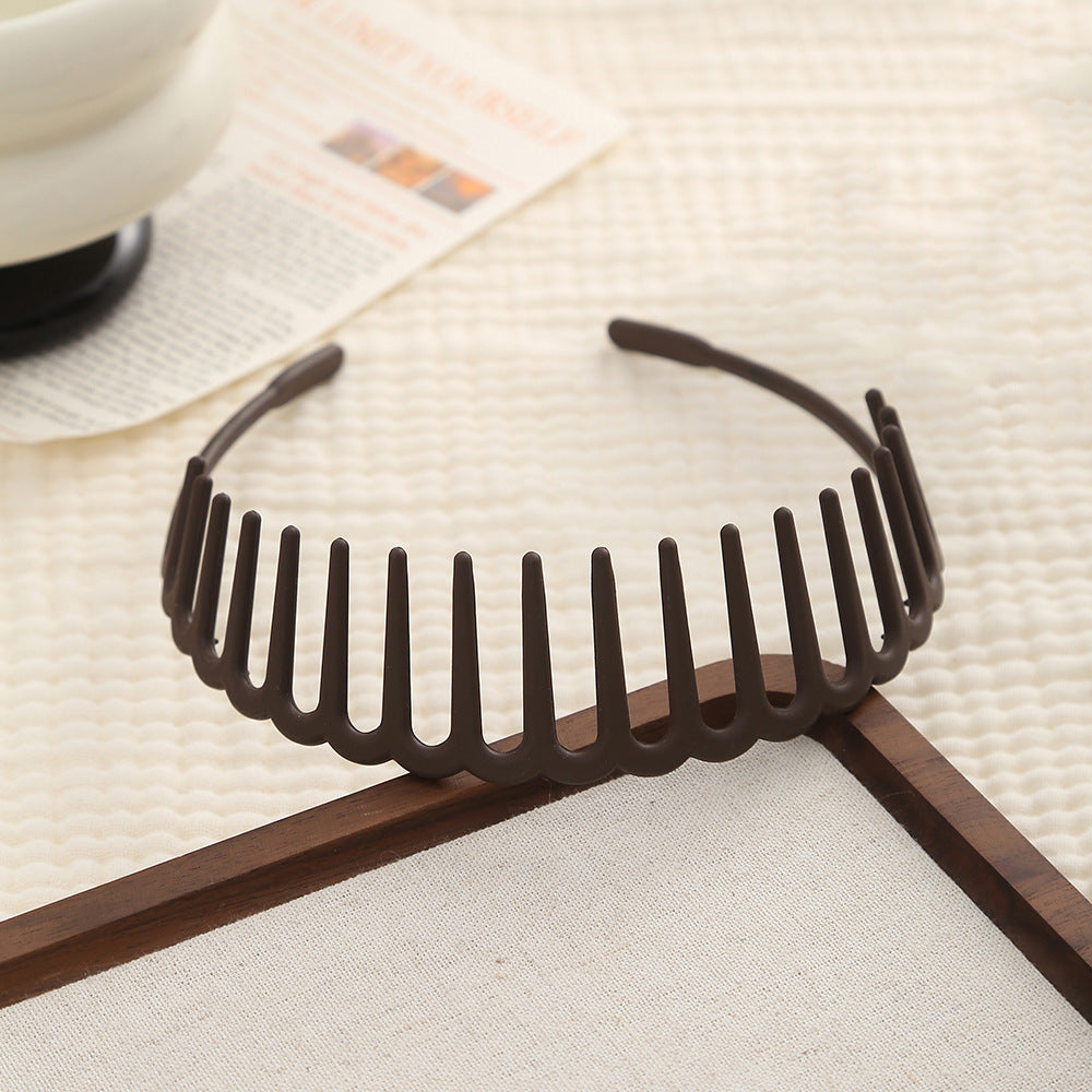Acrylic headband with long teeth