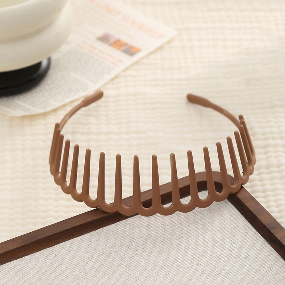 Acrylic headband with long teeth
