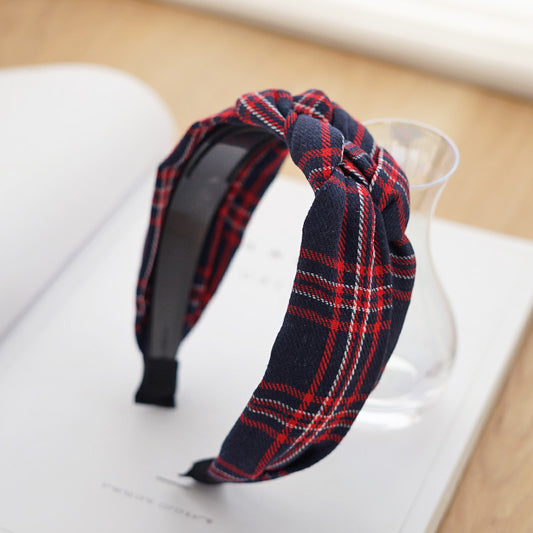 Braids top tartan look headband