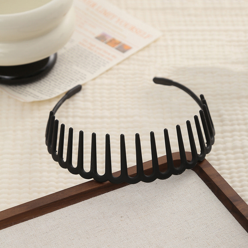 Acrylic headband with long teeth