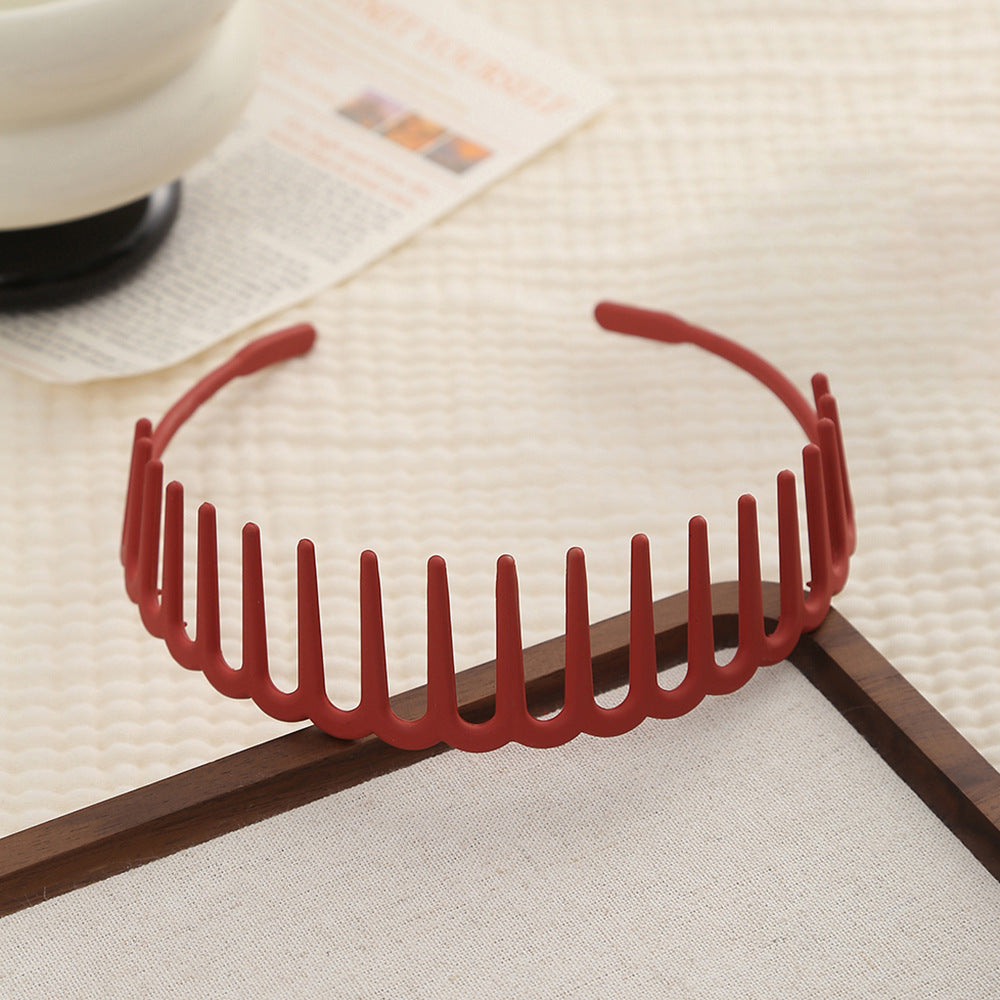 Acrylic headband with long teeth