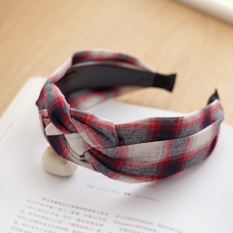 Braids top tartan look headband