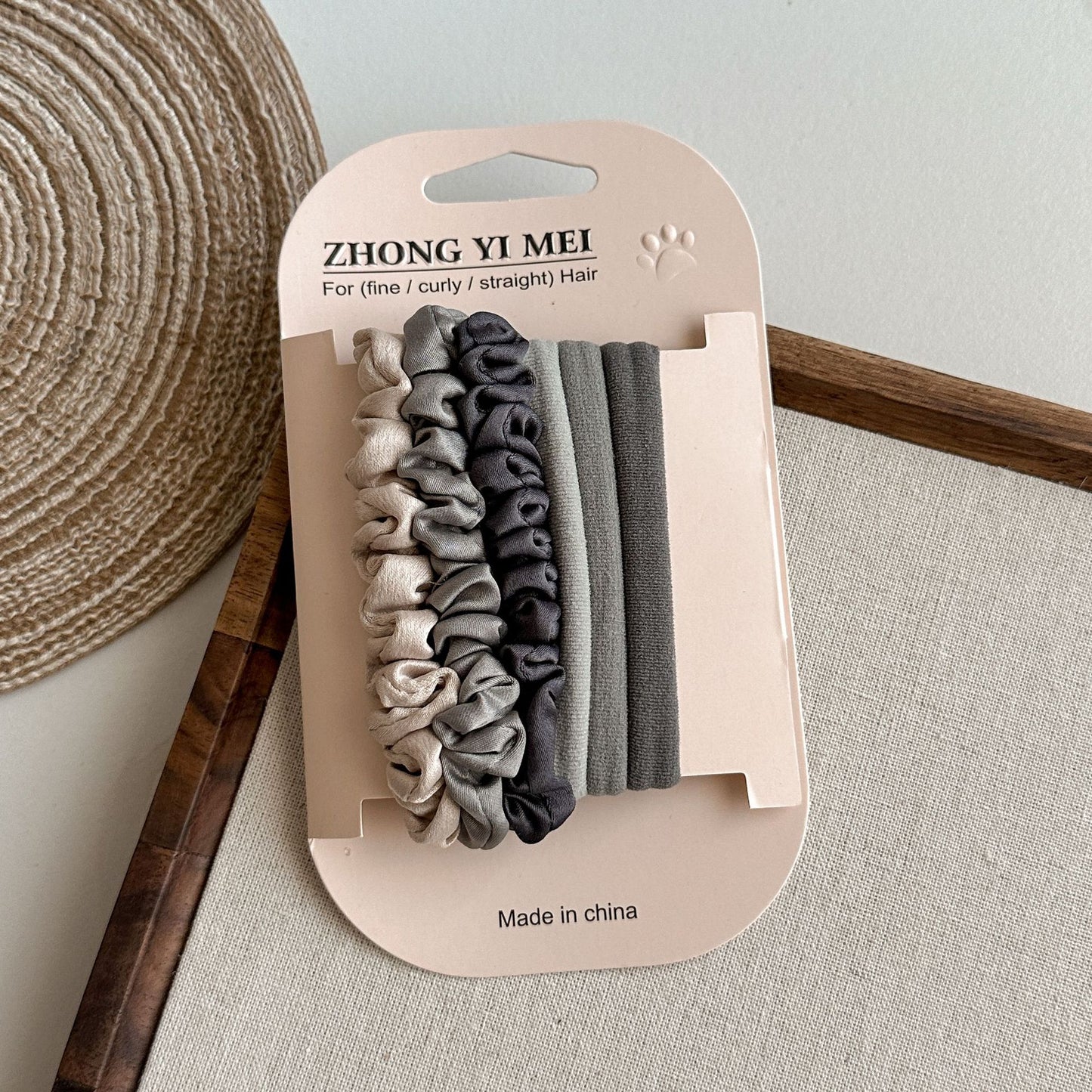 Mixed 6-pack elastic hair tie