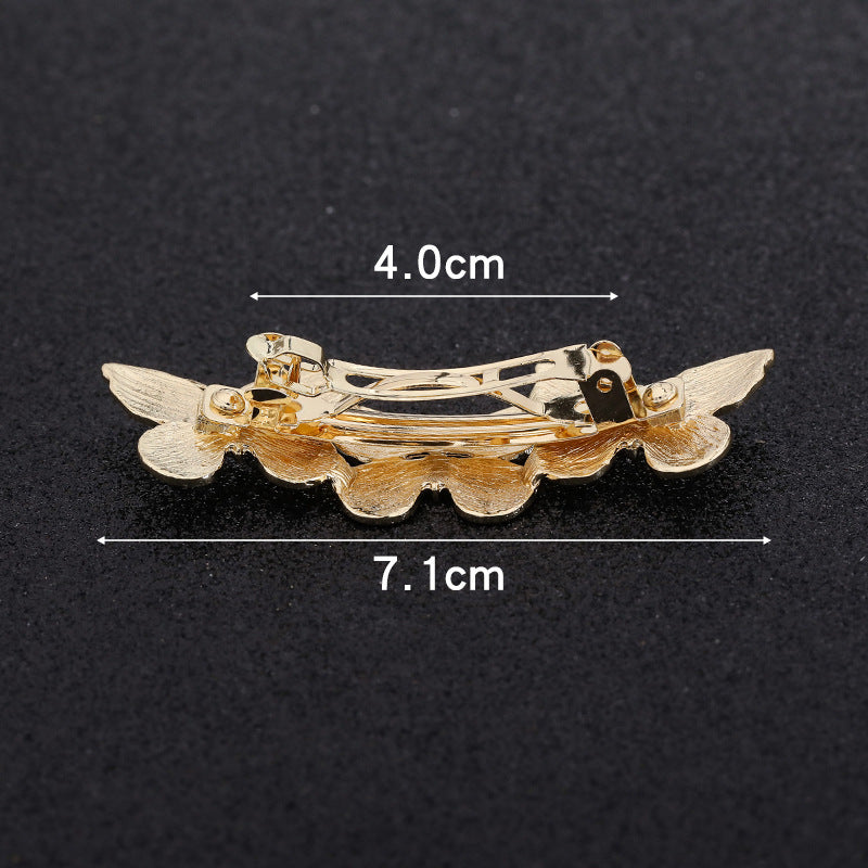 Triple butterflies small hair barrette