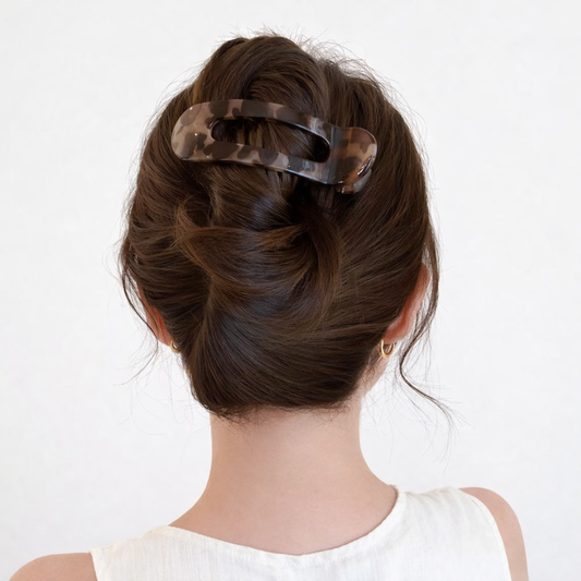 Long oval flat hair claw