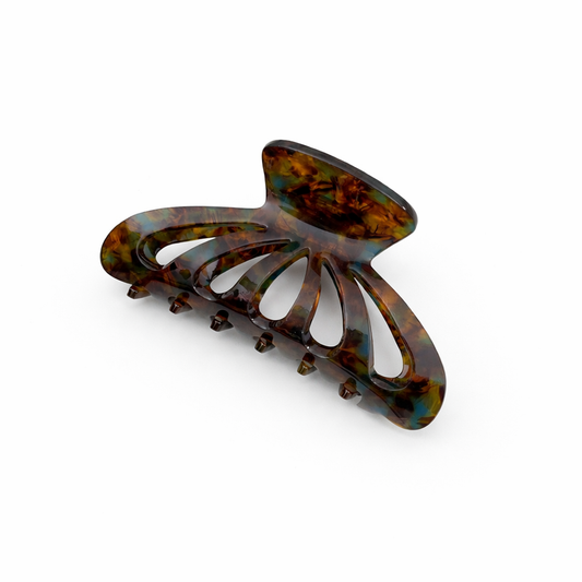 Hair claw in blue coffee