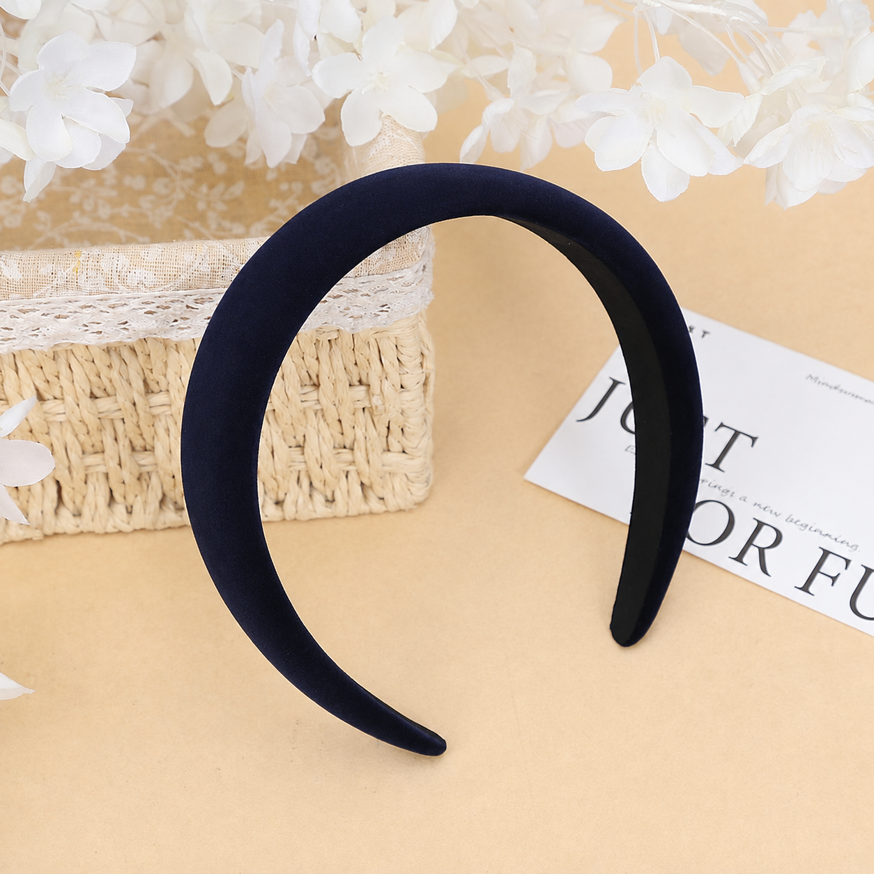 Thinly padded velvet headband