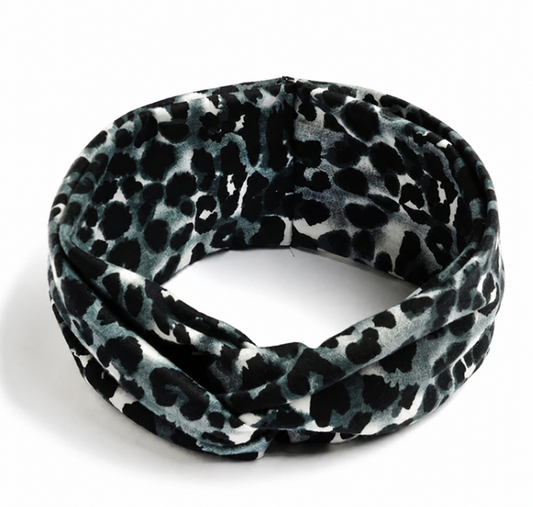 Leopard print twist headband