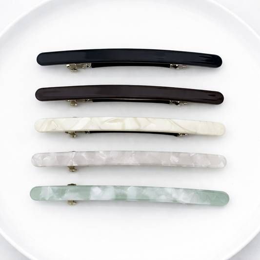 Super slim resin hair barrette
