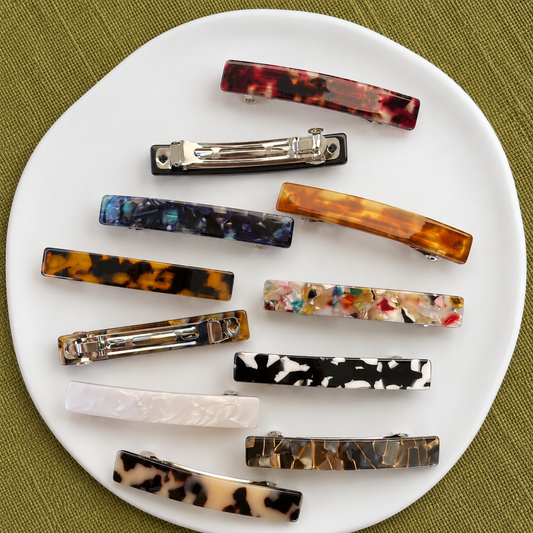 Small resin hair barrette
