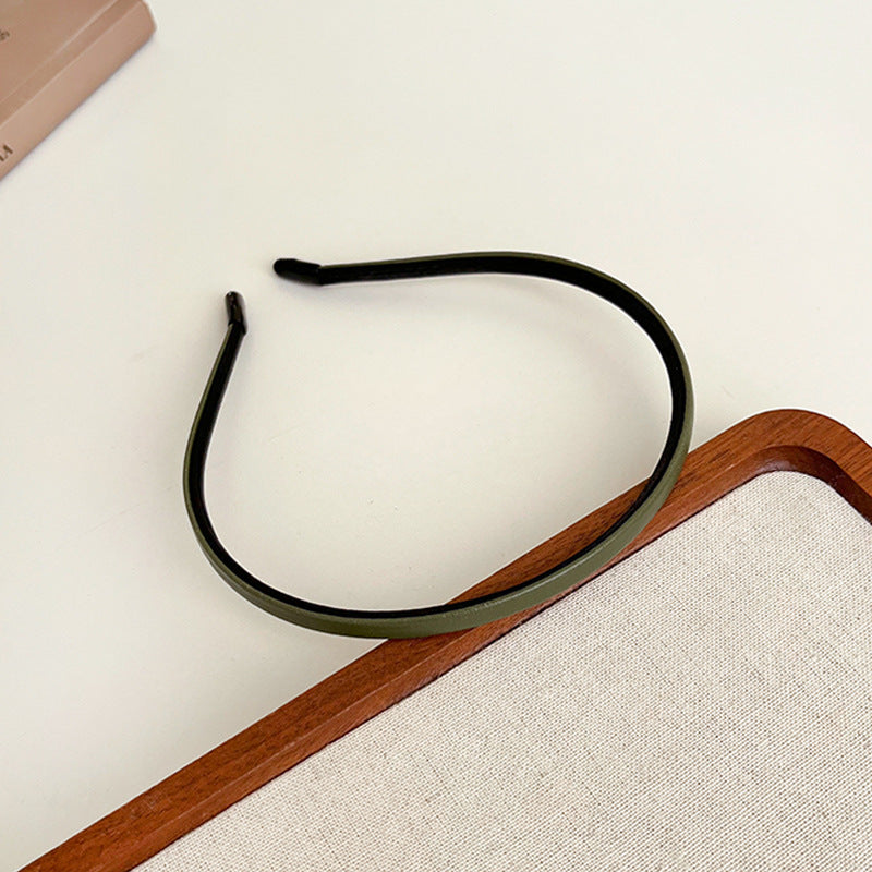 Extra thin leather headband