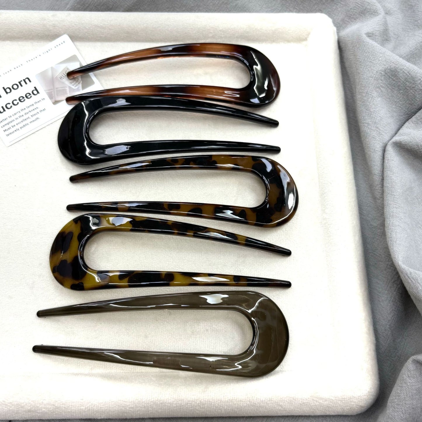 Resin large hair fork / French hair pin