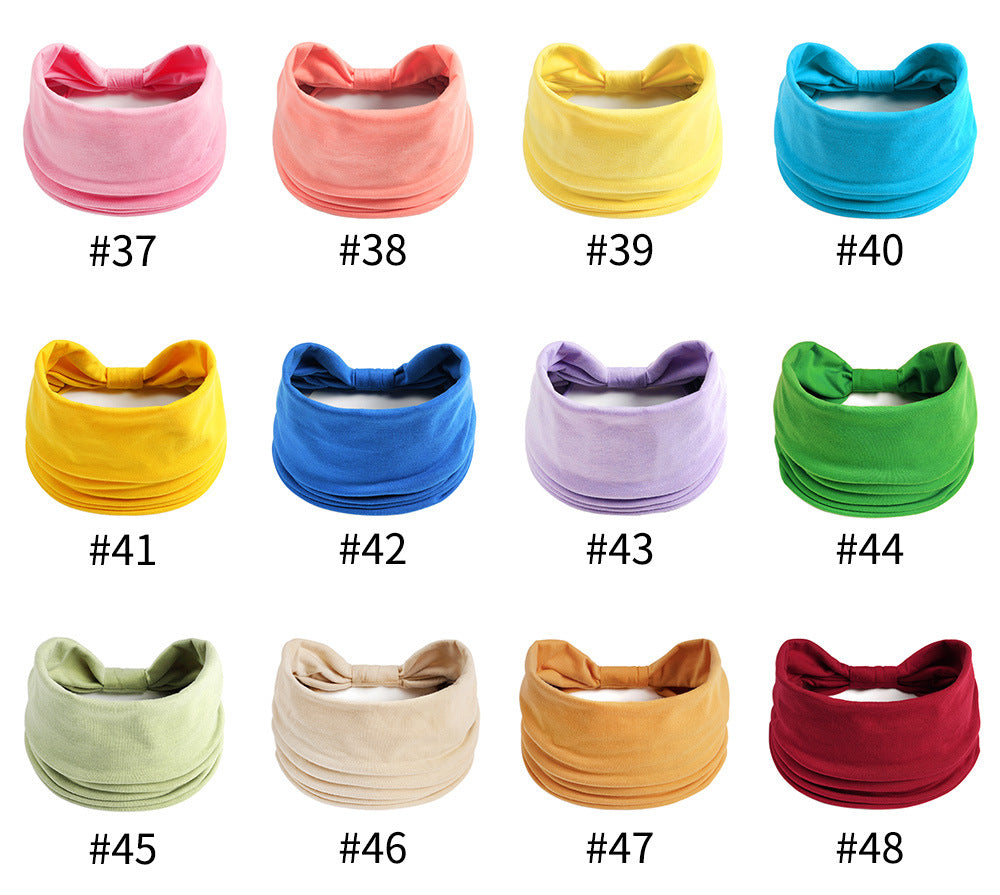 Plain colour 2-way bandanna hair band