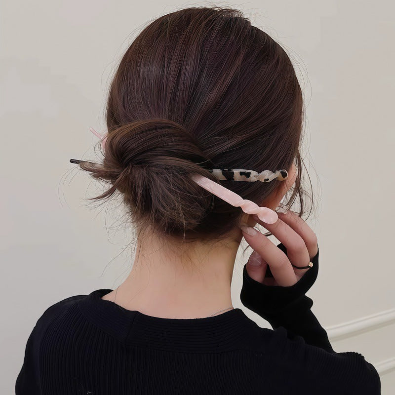 Resin long hair stick