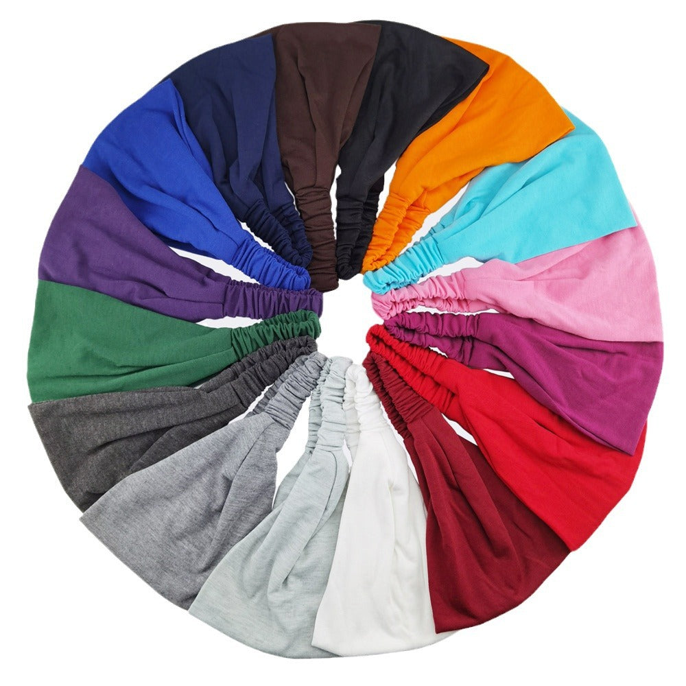 Double layer cotton bandanna headband