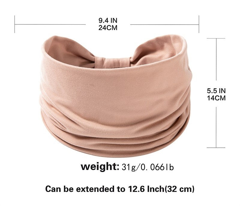 Plain colour 2-way bandanna hair band
