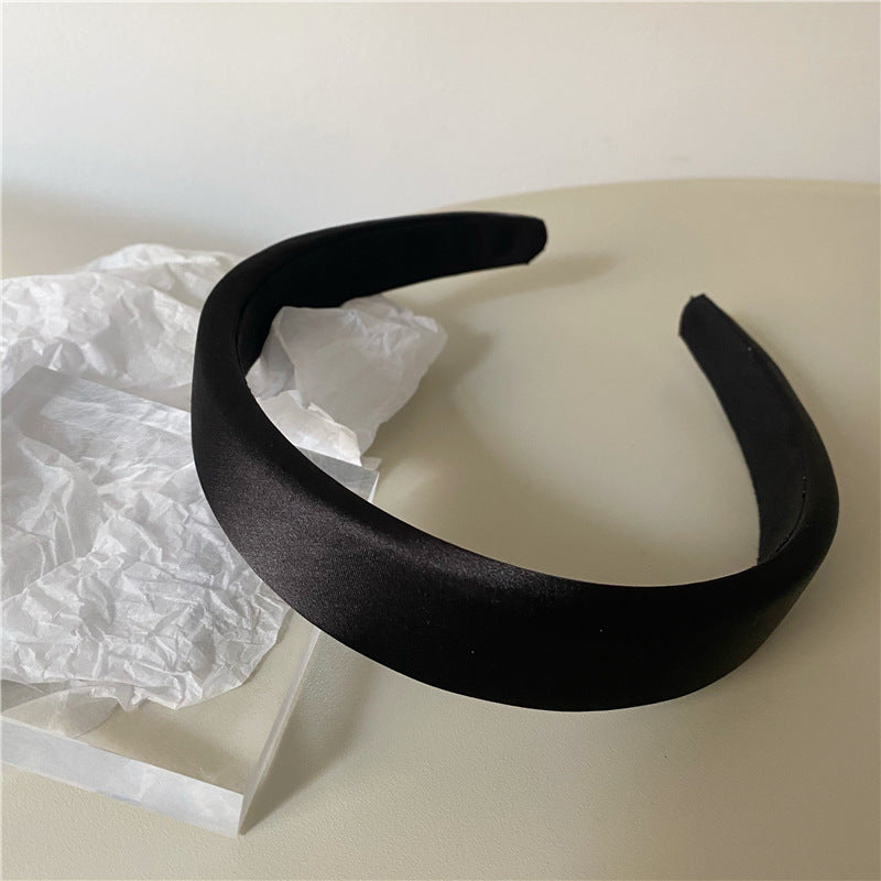 Thinly padded satin headband