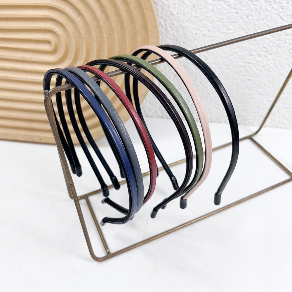 Extra thin leather headband