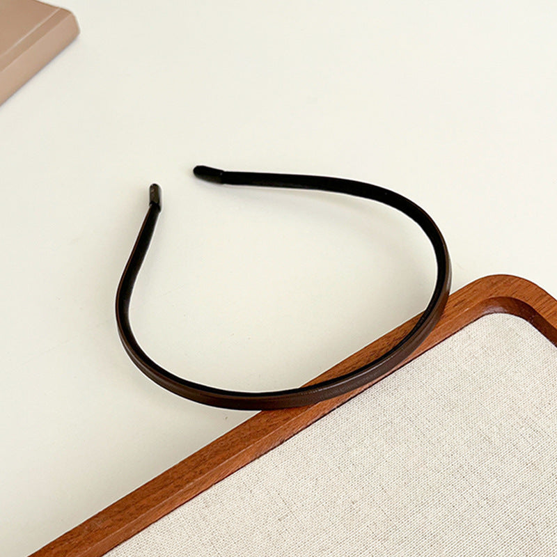 Extra thin leather headband