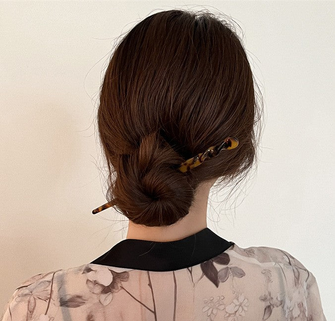 Resin long hair stick