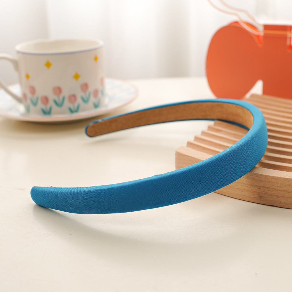2cm-wide plain colour thinly padded headband