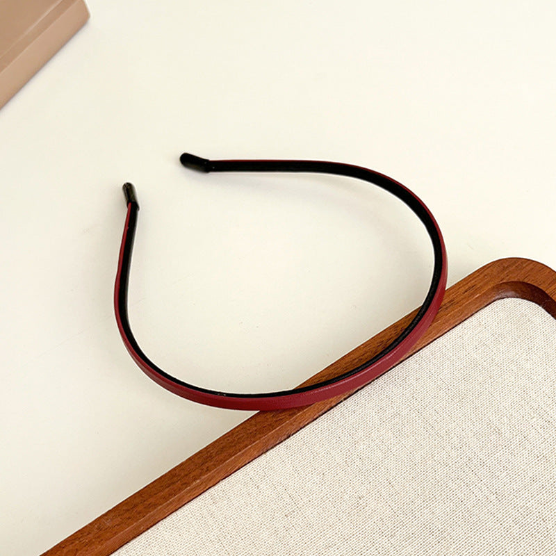 Extra thin leather headband